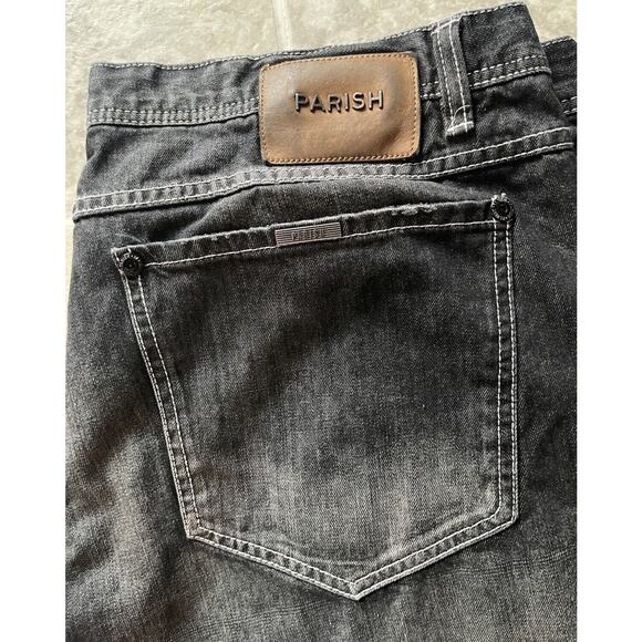 Parish Nation Baggy Y2K Distress Dark Denim Jeans Mens Size 44 Blacktop Legends - Picture 3 of 7